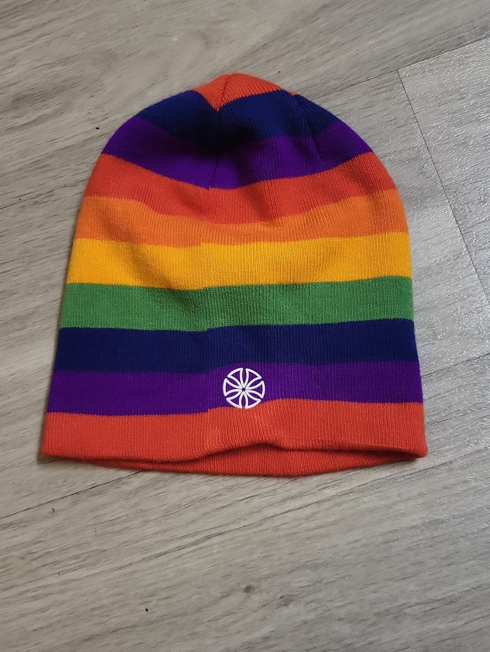 Kids Rainbow Stripe Beanie Hat - Multicolor